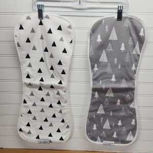 Pondering Pine Geometric and Tree Print Baby Burp Cloths